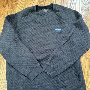 L.L. Bean Men's Charcoal Quilted Sweatshirt
